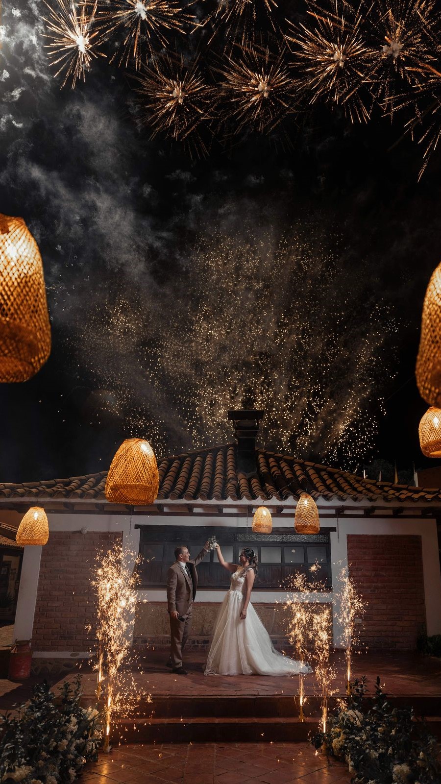 Decoración elegante de boda en Villa de Leyva